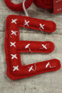 Wondershop By Target Pompom Mini Holiday Stocking With Initial Charm -New