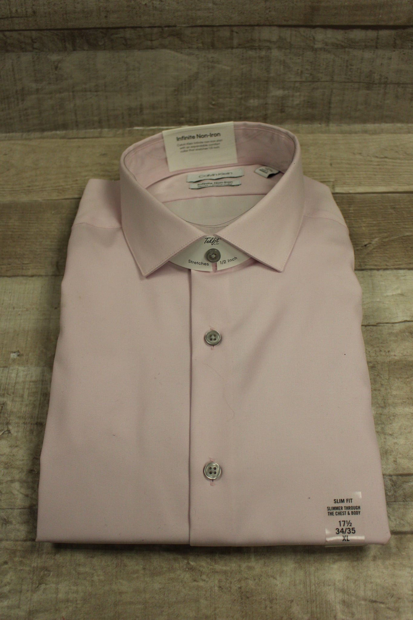 Calvin Klein Men's Slim Fit Dress Shirt - Size XLarge - Pink - New Military Steals and Surplus Calvin Klein Men's Slim Fit Dress Shirt - Size XLarge - Pink - New Military Steals and Surplus