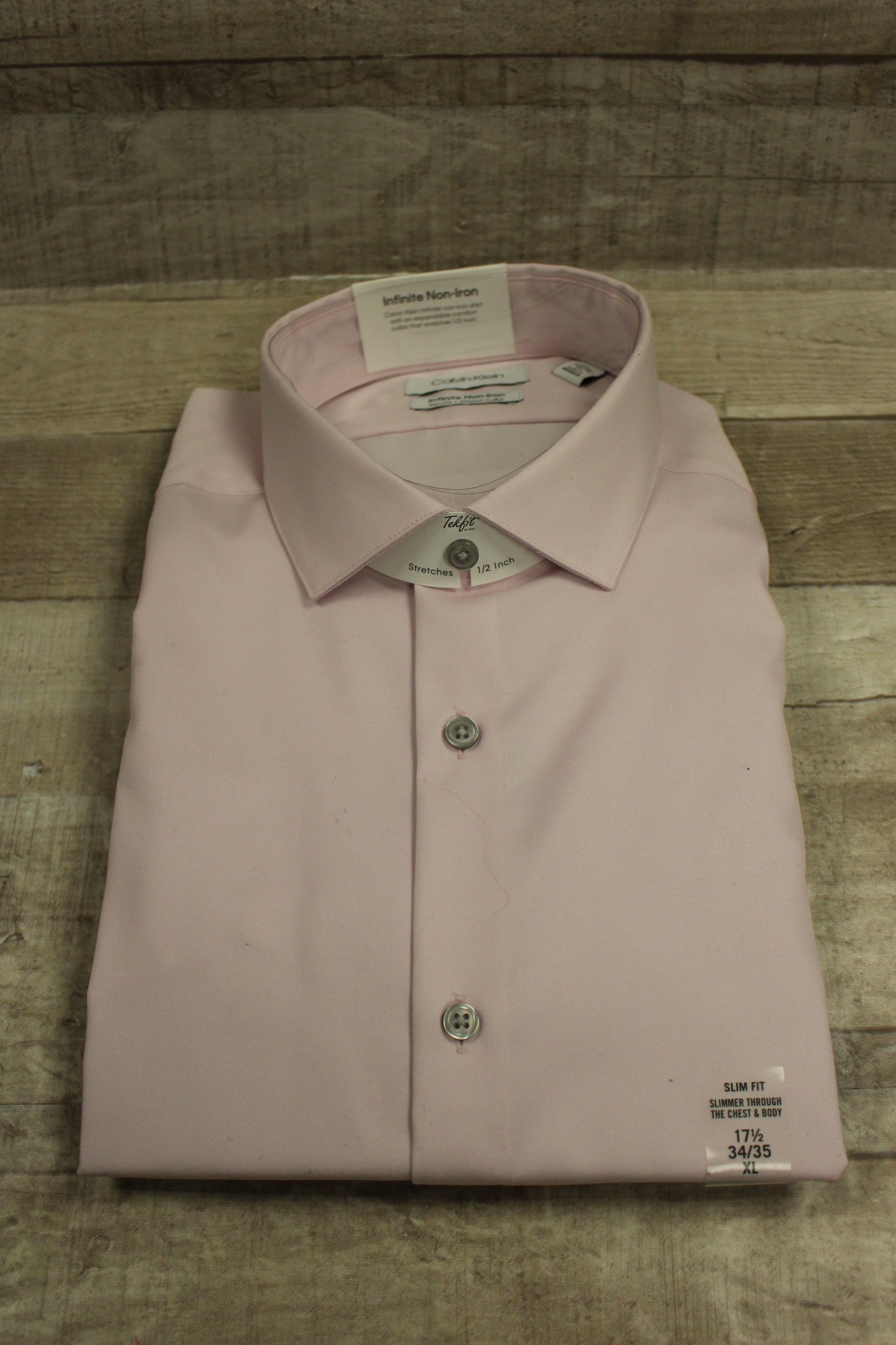 Calvin Klein Men's Slim Fit Dress Shirt - Size XLarge - Pink