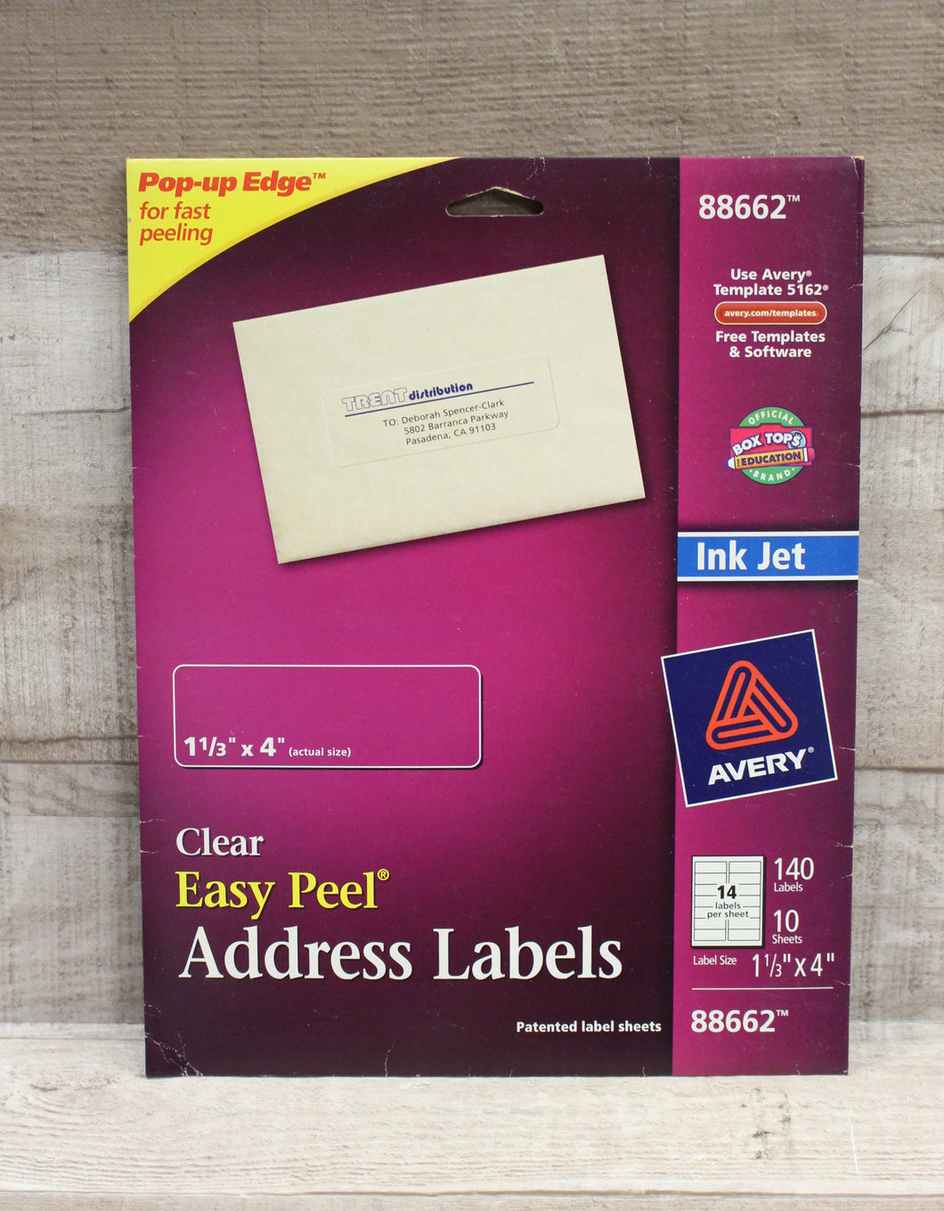 Avery Clear Address Labels - 88662 - 1 1/3
