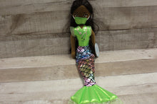 Load image into Gallery viewer, Sea Sparkles By Aurora Nurse Mermaid -Black/Green -New
