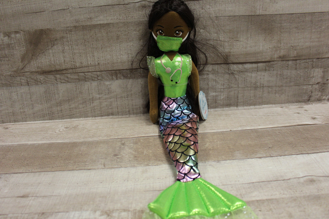 Sea Sparkles By Aurora Nurse Mermaid -Black/Green -New