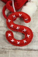 Load image into Gallery viewer, Wondershop By Target Pompom Mini Holiday Stocking With Initial Charm -New