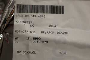 Output Watt Meter - TS-585 C/U - 6625-83450 - NSN 6625-00-649-4646 - New