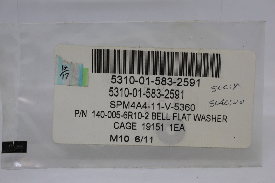 Flat Washer, 5310-01-583-2591, P/N 140-005-6R10-2, NEW!