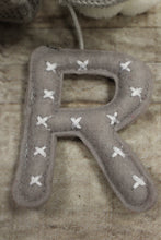 Load image into Gallery viewer, Wondershop By Target Pompom Mini Holiday Stocking With Initial Charm Grey -New