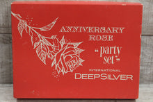 Load image into Gallery viewer, International DeepSilver Leaf Dish/Plate with Silver Spoon - Anniversary Rose - Includes box -Used