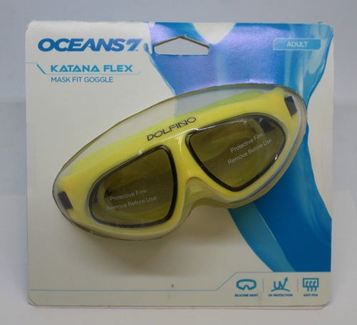 Oceans7 Katana Flex Mask Fit Goggles, Adult, Yellow, ONG0680, New