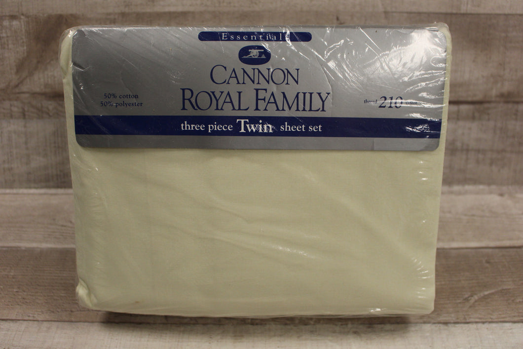 Essential Cannon Royal Family Three Piece Twin Sheet Set - Beige - New