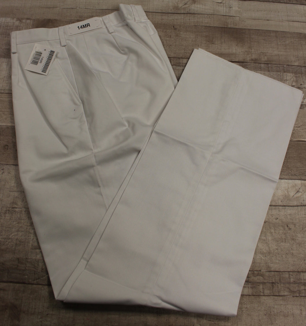 US Navy Women's White Dress Pant Slacks - 14 Misses Regular