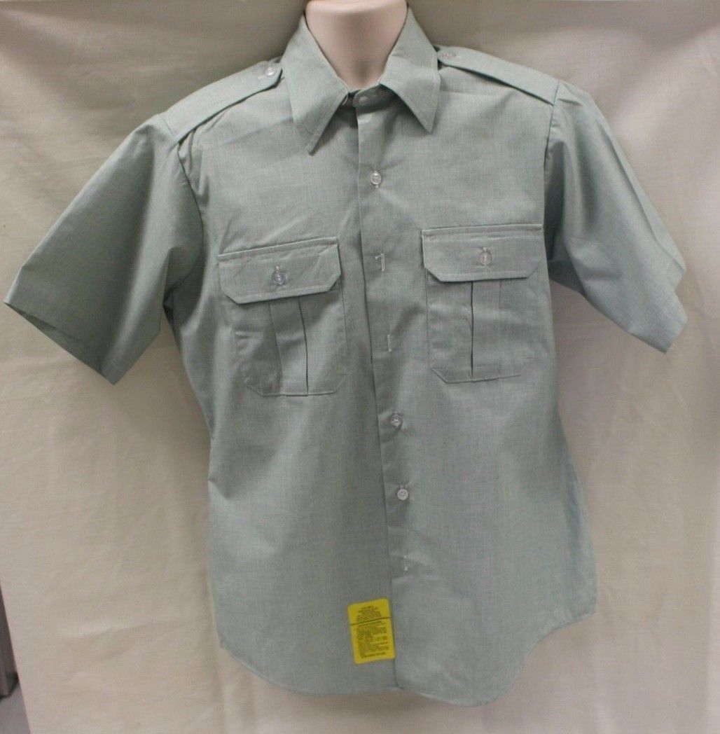 US Army Men's Short Sleeve Button Up Dress Shirt - AG415 - Choose Size   Military Steals and Surplus