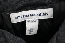 Load image into Gallery viewer, Amazon Essentials Men&#39;s Wool Blend Heavyweight Peacoat, Charcoal, Medium, New