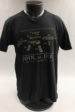 Load image into Gallery viewer, Warrior Apparel Join or Die Men&#39;s T Shirt Size Large -Black -Used