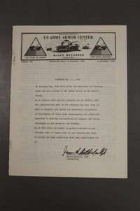 US Army Armor Center Daily Bulletin Official Notices, No 220, November 8, 1968
