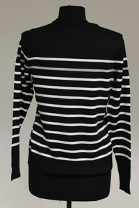 Amazon Essentials Women's Cardigan Sweater, Small, Black Stripe, New
