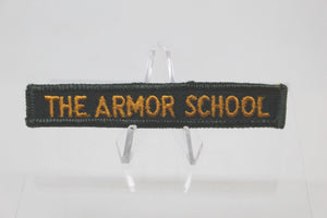 Army The Armor School Tab Patch, Sew On, New