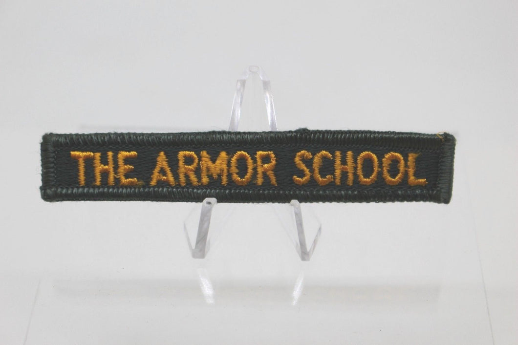 Army The Armor School Tab Patch, Sew On, New