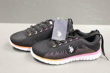 Load image into Gallery viewer, U.S. Polo Assn. Lesley Kids Shoes, Black/Multi, Size: 3M, New