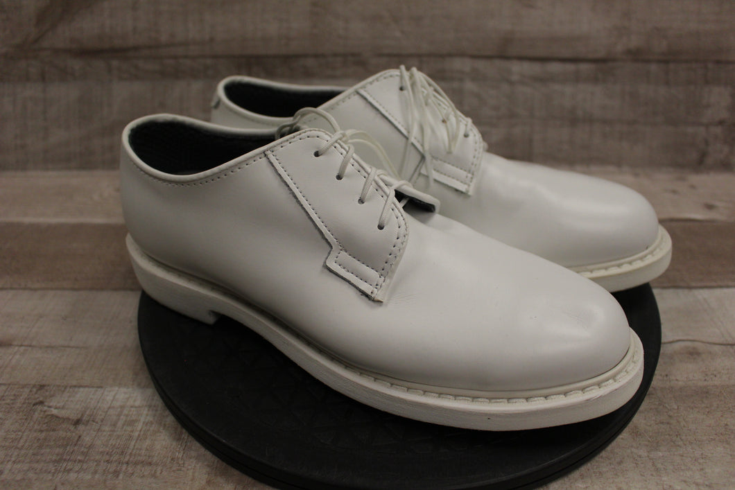 US Navy Altama O2 Women's White Leather Dress Oxford Shoes - Size 9.5 - Used