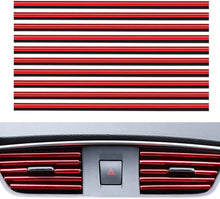 Load image into Gallery viewer, 10 Pcs PVC Car Air Conditioner Vent Outlet Trim Strip Accessorie - Red - New