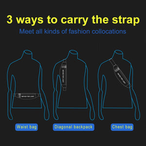 LAFALInK Fanny Pack with Headphone Jack, Zipper, & Adjustable Strap - Waterproof