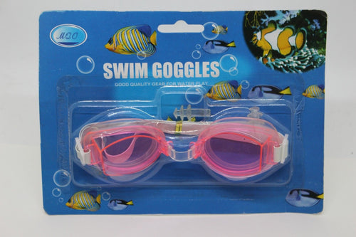 MQO Pink & White Swim Goggles, MQO-2006, New