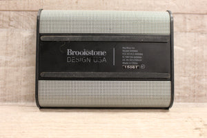 Brookstone Big Blue GO Wireless Bluetooth Portable Music Speaker -Silver -Used