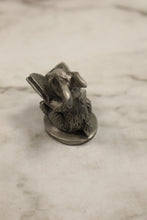 Load image into Gallery viewer, Hasper Hudson Pewter Rabbit With Book Miniature Figurine -Pewter -Used
