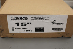 Skilcraft Thick Black Stripping Pad,15 inch, 5 per box, 4015, 7910-00-820-9917