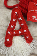 Load image into Gallery viewer, Wondershop By Target Pompom Mini Holiday Stocking With Initial Charm -New
