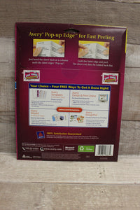 Avery 18863 Easy Peel Shipping Labels - Clear - 100 Labels - 2"x4" - Inkjet -New