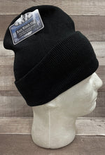 Load image into Gallery viewer, Rugged Wear Knit Beanie Cap - Black - 100% Acrylic - New