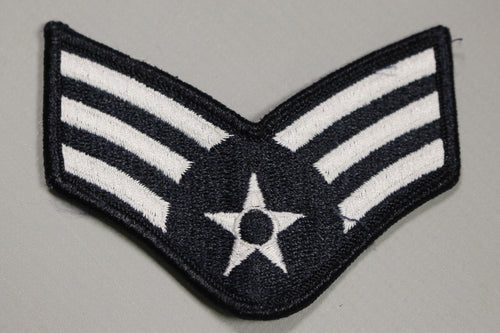 AF Air Force Embroidered Chevron Senior Airman E-4, Small, 3.5