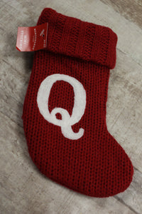 Wondershop By Target Mini Stocking With Initial "Q" -Red -New