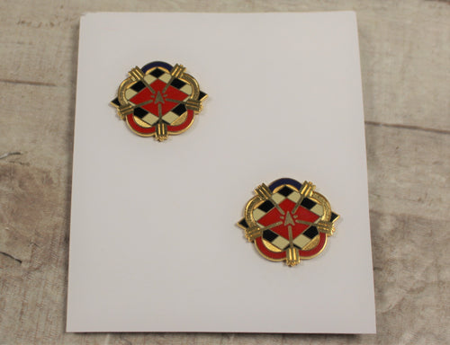USAF 633rd Support Group Distinctive Unit Insignia Pins - Set Of 2 - Used