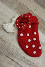 Load image into Gallery viewer, Wondershop By Target Pompom Mini Holiday Stocking With Initial Charm -New