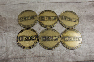 History Channel Club Set Of 6 Collectors Medallion War History Coins - New