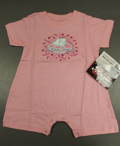 Juan Pablo Montoya #42 Nascar "I Love Racing" Baby Onsie, Size: 18 Months, Pink, New!