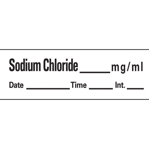 Anesthesia Tape With Date, Time, & Initial - Sodium Chloride - 1.5