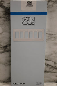 Lutron 6-Gang Wallplate With Texture Satin Colors -Stone -New