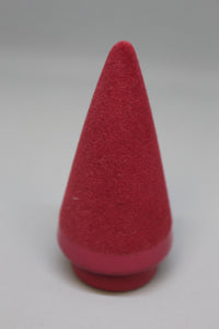 Mini Ceramic Flocked Cone Tree Decoration 3 1/2" Tall -New