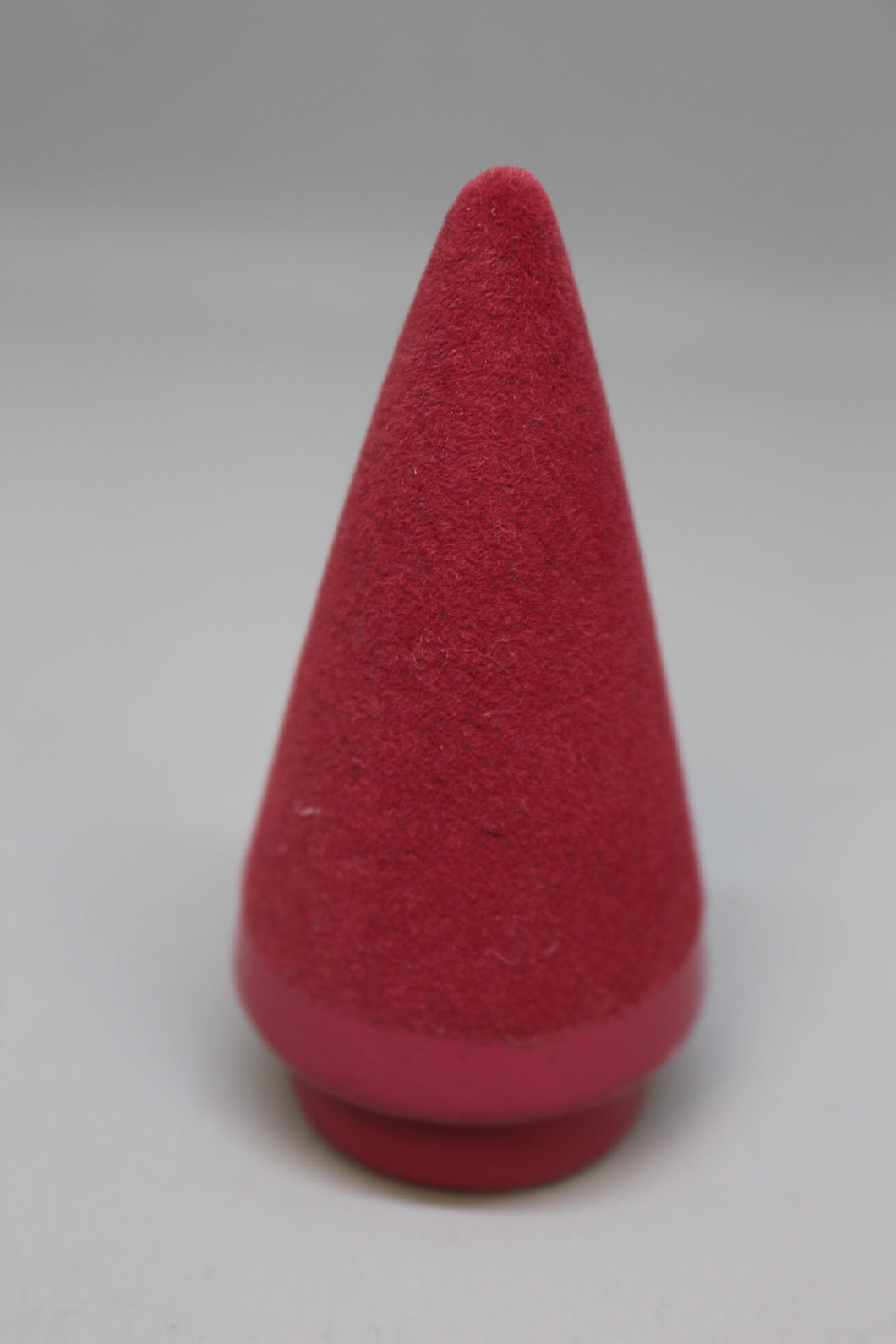 Mini Ceramic Flocked Cone Tree Decoration 3 1/2