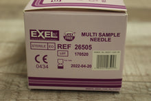Load image into Gallery viewer, Exel Multi Sample Blood Collecting Needles - Pack of 100 - 22G x 1&quot; - New