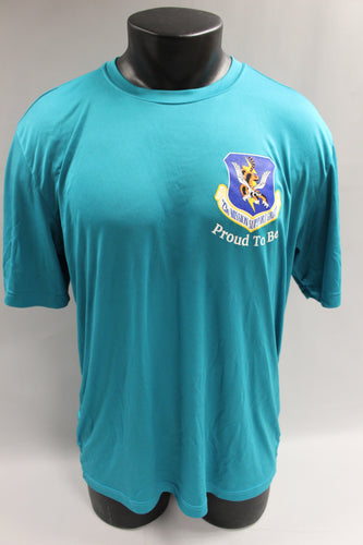 23RD Mission Support Group Size Large Unisex Shirt -Blue -Used