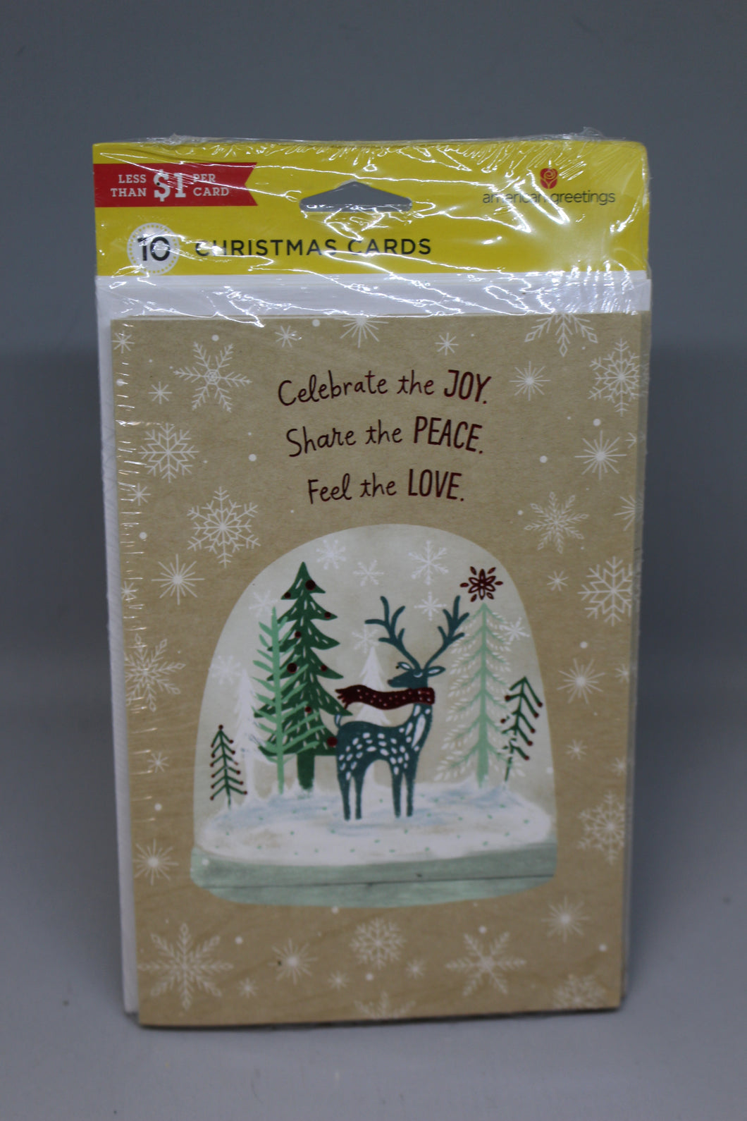 American Greetings Celebrate The Joy Holiday Christmas Card Pack Of 10 -New