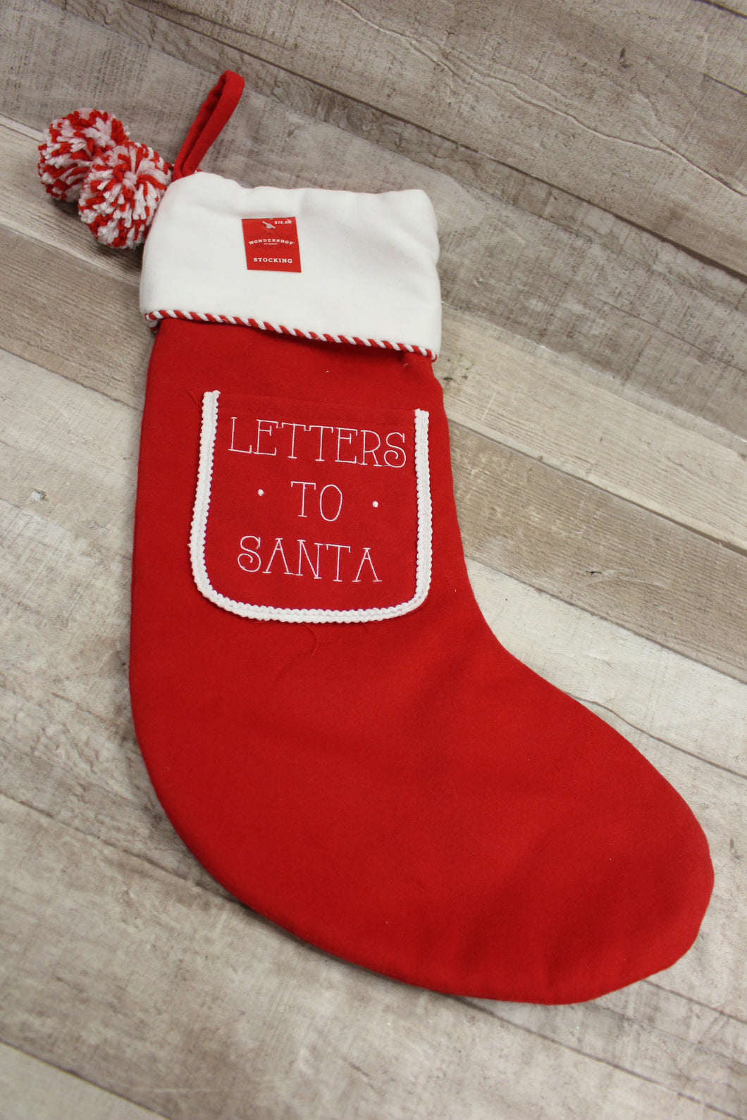 Wondershop By Target Letters To Santa Stocking -New