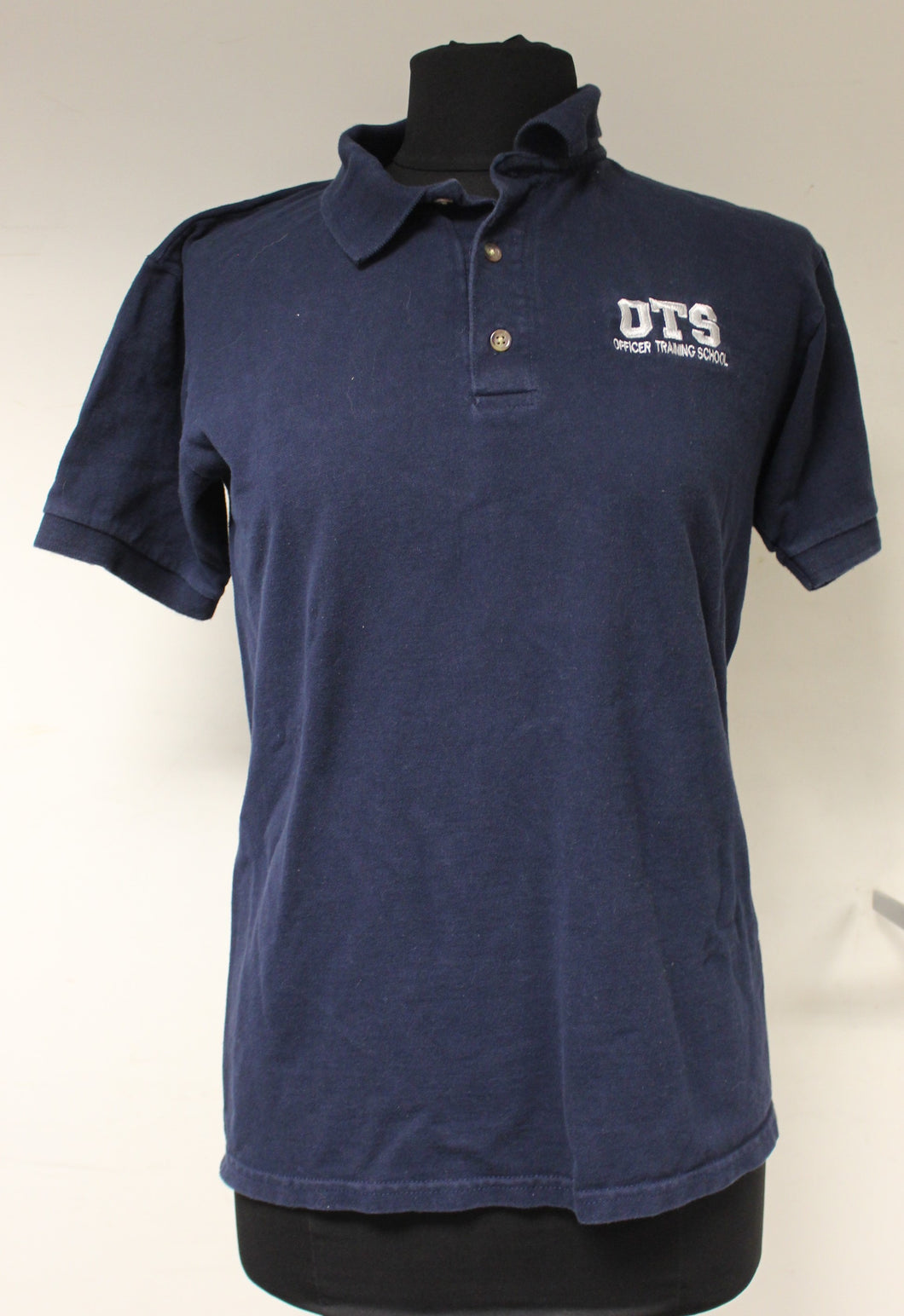 OTS Officer Training School Short Sleeve Polo Shirt - HOYAS - Navy Blue - Small