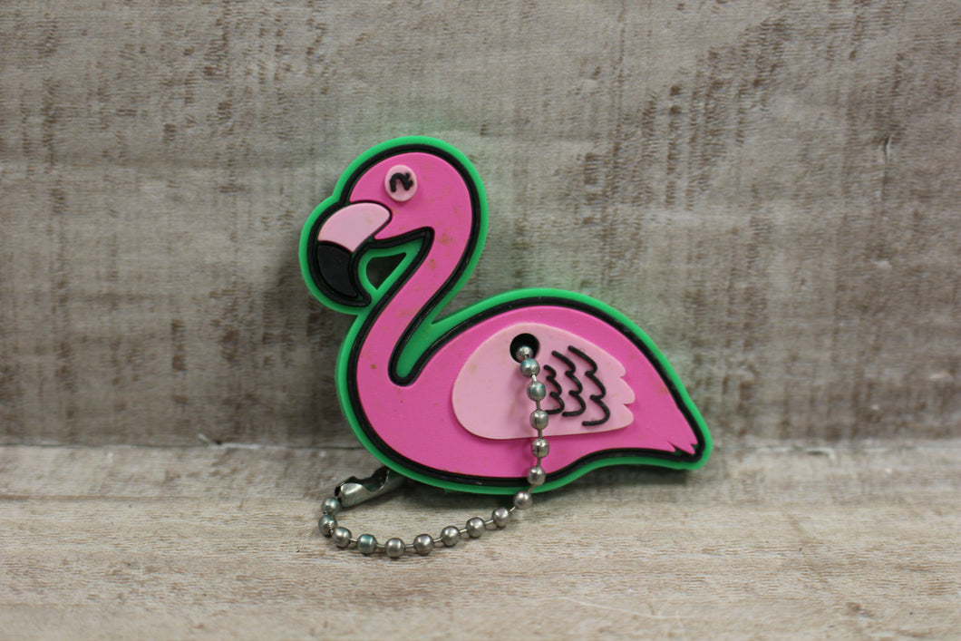 Novelty Flamingo Keychain For Keys Lanyard Purse Bag -Pink/Green
