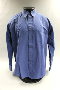 Croft and Borrow Men's Dress Button Up Shirt Size 34/35 -Blue -Used