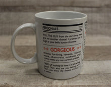 Load image into Gallery viewer, Hallmark Coffee Lover Newspaper Classifieds Personals Ad Coffee Cup Mug - Used